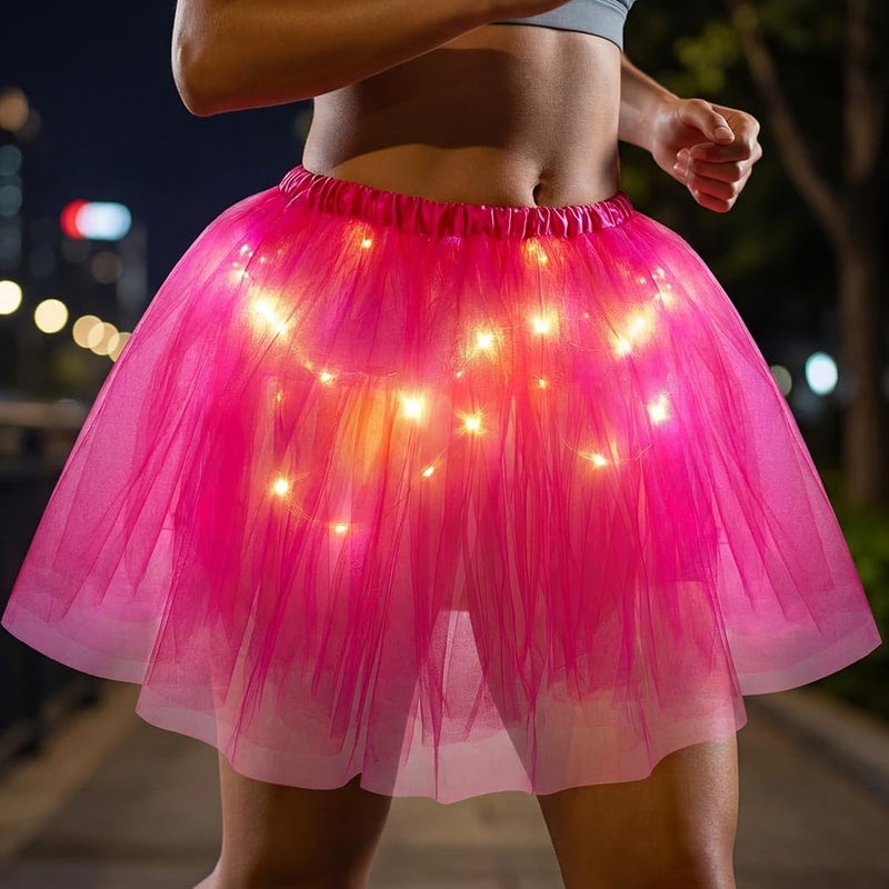 TWINKLEDE Light Up Tutu Skirt Led Tulle Tutus Glow Running Dance Costume Skirts for Women - Image 3